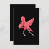 Womens Dabbing Flamingo Bird Niedlich Flamingo Pin Begleitkarte (Vorne/Hinten)