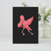 Womens Dabbing Flamingo Bird Niedlich Flamingo Pin Begleitkarte (Stehend Vorderseite)