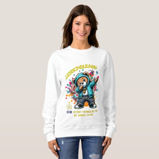 WOMEN'S DABBING FUTURE LESSONS LEARN SWEATSHIRT  (Vorne ganz)