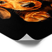 Womens Dachshund Dog Santa Claus Hat Christmas New Poster (Ecke)