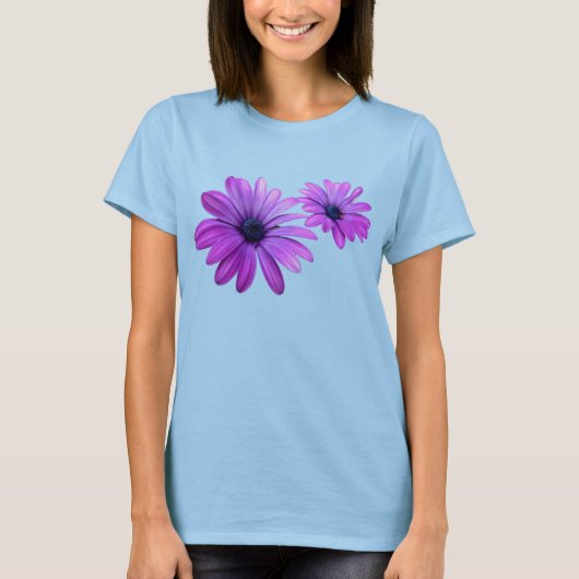Women's Daisy T - Shirt Bio Lila Blume Shirt (Vorderseite)