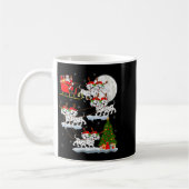 Womens Dalmatian Dog Santa Sleigh Flying Funny Mag Kaffeetasse (Links)