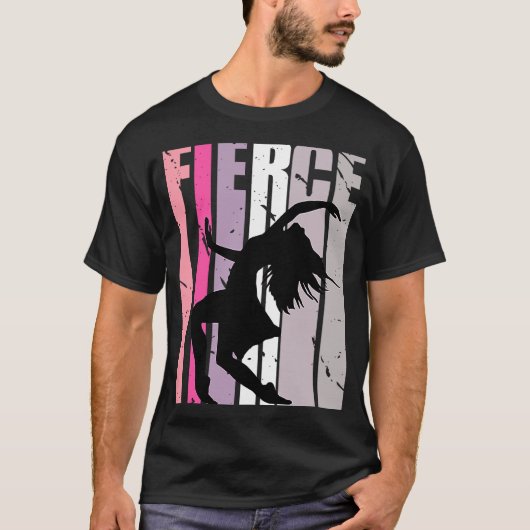 Womens Dance Pink Fierce Birthday Coach Wettbewerb T-Shirt (Vorderseite)