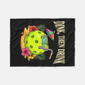 Womens day dinking pickleball funny pickle ball fleecedecke (Vorderseite (Horizontal))