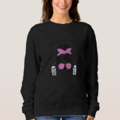 Womens Dead Inside But Caffeinated Skeleton Messy Sweatshirt (Vorderseite)