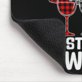 Womens Dear Santa Just Bring Wine Christmas Wine H Mousepad (Ecke)