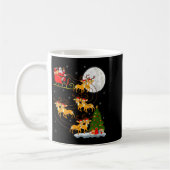 Womens Deer Santa Sleigh Flying Funny Magical Chri Kaffeetasse (Links)