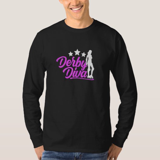 Womens Derby Diva  Roller Derby T-Shirt (Vorderseite)