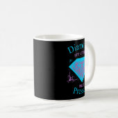 Womens Diamonds Are D Under Pressure - Motivationa Kaffeetasse (VorderseiteRechts)