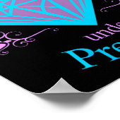 Womens Diamonds Are D Under Pressure - Motivationa Poster (Ecke)