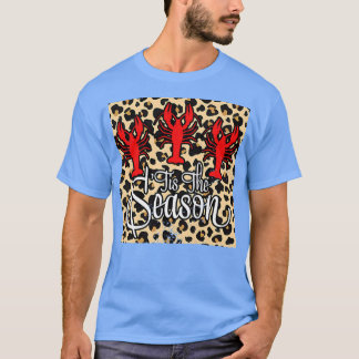 Womens Dies ist die Jahreszeit Kraubfisch Leopard  T-Shirt