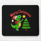 Womens Dinosaur Christmas Merry Christmas T-rex De Mousepad (Vorne)