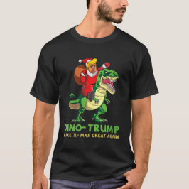 Womens Dinotrump Funny Trump Riding Dinosaur Chris T-Shirt