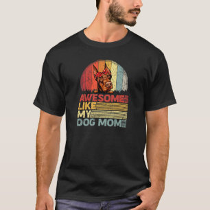 Womens Distressed Doberman Tee Awesome Like My Dog