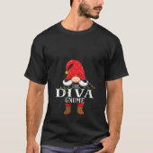 Womens Diva Gnome Matching Christmas Family Pajama T-Shirt (Vorderseite)