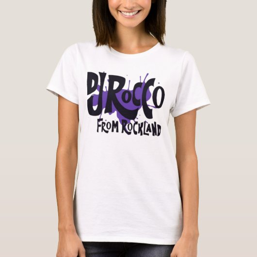 Women's DJ Rocco From Rockland Logo Black  T-Shirt (Vorderseite)
