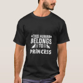 Womens Dog Name Princess Personalised Gift This Hu T-Shirt (Vorderseite)