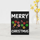 Womens Dog Paw Merry Christmas Pajamas Puppy Dog L Karte (Gelbe Blume)