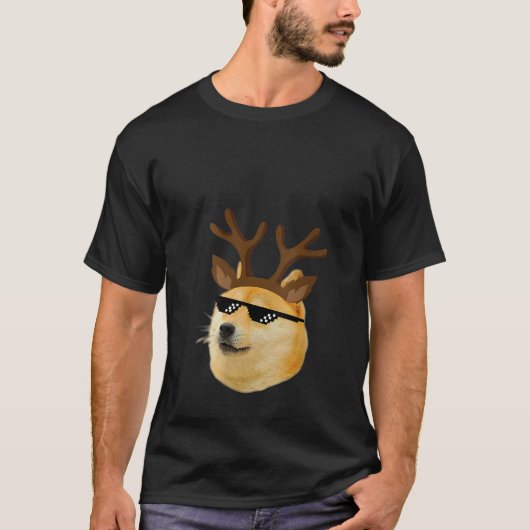 Womens Dogecoin Christmas Shiba Inu Meme Dog with T-Shirt (Vorderseite)