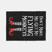 Womens Don't Make Me Get My Flying Monkeys Apparel Fleecedecke (Vorderseite (Horizontal))