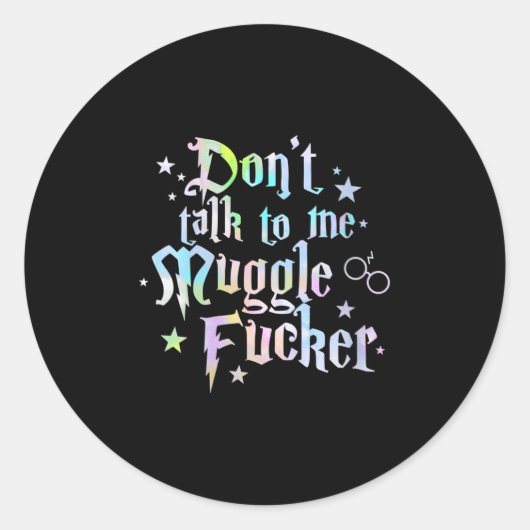 Womens Don't Talk To Me Anti Social Humor Quote In Runder Aufkleber (Vorderseite)