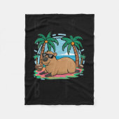 Womens Don't Worry Be Capy Shirt Kids Men Women Ca Fleecedecke (Vorderseite)