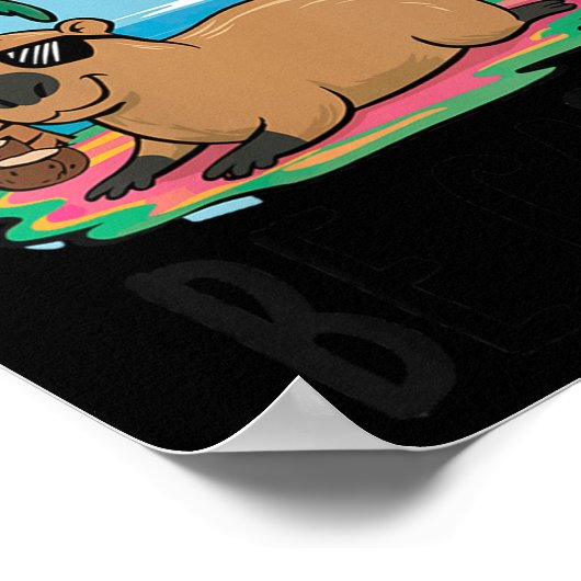 Womens Don't Worry Be Capy Shirt Kids Men Women Ca Poster (Ecke)