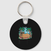 Womens Don't Worry Be Capy Shirt Kids Men Women Ca Schlüsselanhänger (Vorderseite)