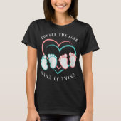 Womens Double The Love New Nana Grandma Of Twins R T-Shirt (Vorderseite)