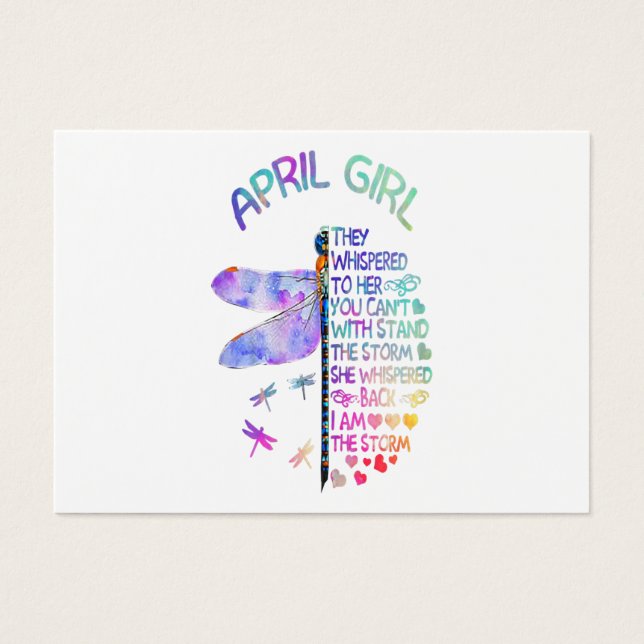 Womens Dragonfly April Girl flüsterte ihr zu (Vorderseite)