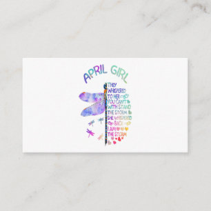 Womens Dragonfly April Girl Whispered To Her Begleitkarte