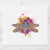 Womens Draquelly Colorful Graphic Insekt Schaumweinetikett (Einzelnes Label)