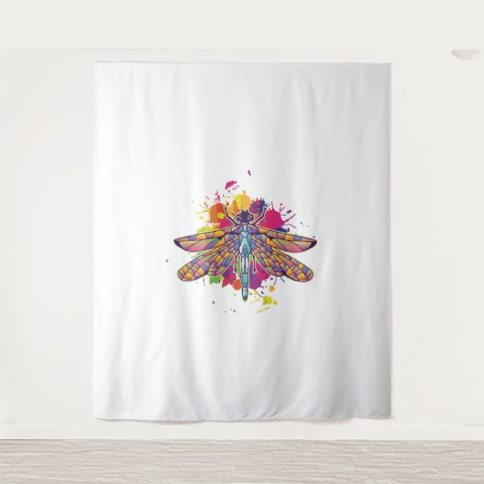 Womens Draquelly Colorful Graphic Insekt Wandteppich (Vorderseite)