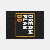 Womens Dream Plan Do - Insrational Quote Motivatio Fleecedecke (Vorderseite (Horizontal))
