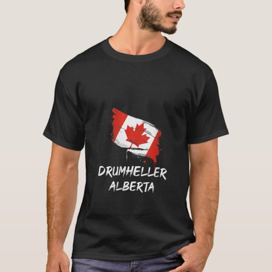 Womens Drumheller Alberta Canada Splatter Flag Tri T-Shirt (Vorderseite)