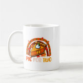 Womens E Funny Joke für zwei Erntedank Schwangersc Kaffeetasse (Links)