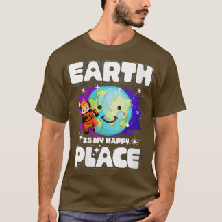 Womens Earth ist mein glücklicher Ort. T-Shirt
