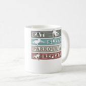 Womens Eat Sleep Parkour Repeat Runner Parkour Kaffeetasse (VorderseiteRechts)
