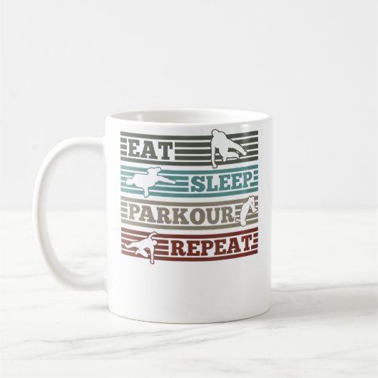 Womens Eat Sleep Parkour Repeat Runner Parkour Kaffeetasse (Links)