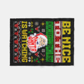 Womens Echocardiography Tech Christmas Ugly Sweate Fleecedecke (Vorderseite (Horizontal))