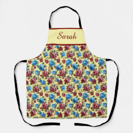 Womens Elegant Stylish Rustic Floral Pattern Schürze