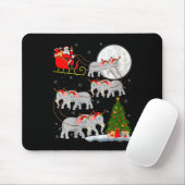 Womens Elephant Santa Sleigh Flying Funny Magical Mousepad (Mit Mouse)