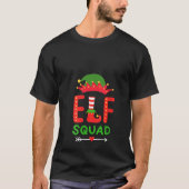 Womens Elf Squad Christmas Matching V Neck T-Shirt (Vorderseite)