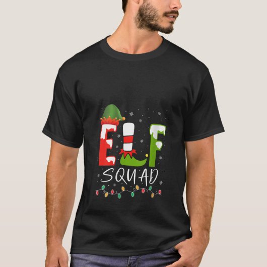 Womens Elf Squad Christmas Pajamas Cousin Crew Reu T-Shirt (Vorderseite)