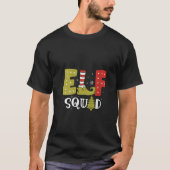 Womens Elf Squad Matching Family Christmas V Neck T-Shirt (Vorderseite)