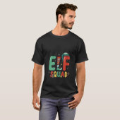Womens Elf Squad Matching Family Christmas V Neck T-Shirt (Vorne ganz)