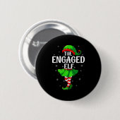 Womens Engaged Elf Christmas Girls Women Elf Squad Button (Vorne & Hinten)