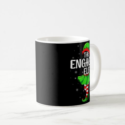 Womens Engaged Elf Christmas Girls Women Elf Squad Kaffeetasse (VorderseiteRechts)