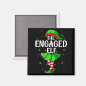 Womens Engaged Elf Christmas Girls Women Elf Squad Magnet (Vorderseite/Rückseite)