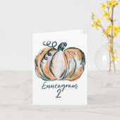 Womens Enneagramm 2 Wasserfarben Pumpkin Fall Than Karte (Gelbe Blume)